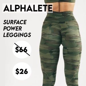 🦎ALPHALETE🦎 SURFACE POWER LEGGINGS